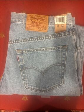 Levi's Light Blue Men's Relaxed Jeans with Back Patch